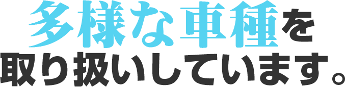 多様な車種を取り扱いしています。